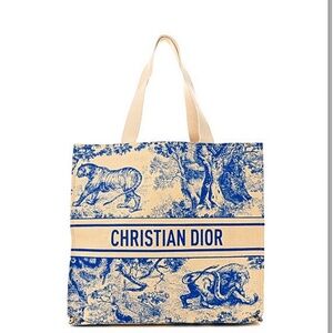 CHRISTIAN DIOR Blue Tote Dior Riviera New canvas authentic